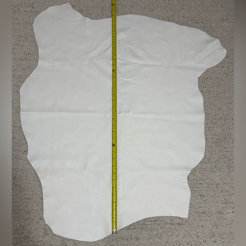 Tan Smooth Buttery Napa Leather White Marshmallow color